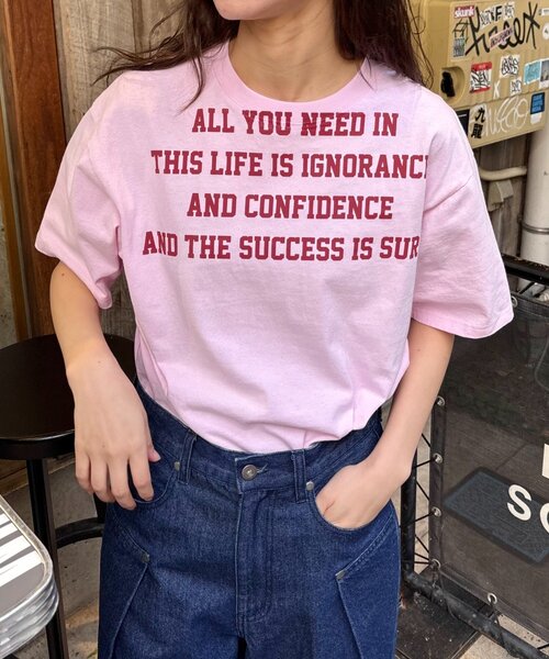 CIAOPANIC TYPY（チャオパニックティピー）の「【UNISEX】レタリングプリントロゴTEE（Tシャツ/カットソー・レディース・ブルー/グレー/ネイビー/ピンク/ホワイト・MEDIUM/LARGE）」の18枚目の写真