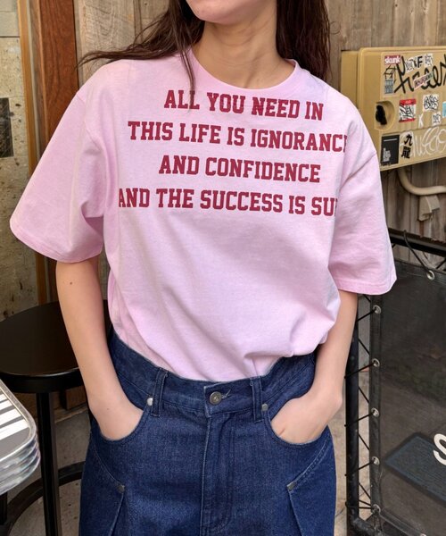 CIAOPANIC TYPY（チャオパニックティピー）の「【UNISEX】レタリングプリントロゴTEE（Tシャツ/カットソー・レディース・ブルー/グレー/ネイビー/ピンク/ホワイト・MEDIUM/LARGE）」の19枚目の写真