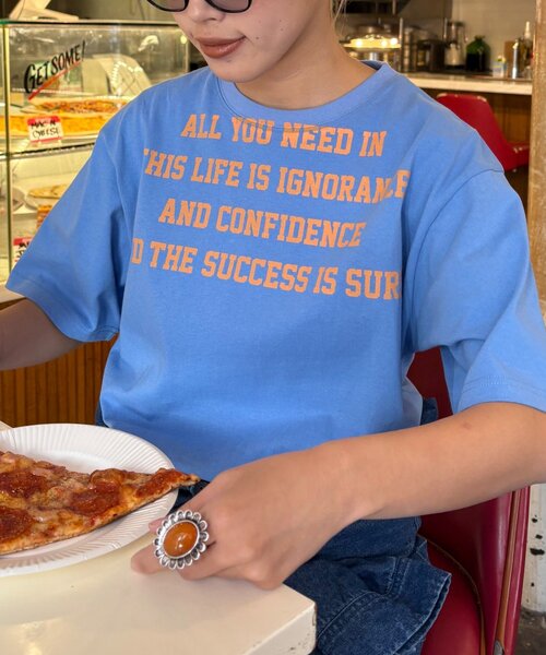 CIAOPANIC TYPY（チャオパニックティピー）の「【UNISEX】レタリングプリントロゴTEE（Tシャツ/カットソー・レディース・ブルー/グレー/ネイビー/ピンク/ホワイト・MEDIUM/LARGE）」の20枚目の写真