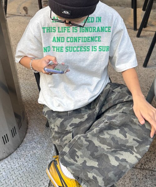 CIAOPANIC TYPY（チャオパニックティピー）の「【UNISEX】レタリングプリントロゴTEE（Tシャツ/カットソー・レディース・ブルー/グレー/ネイビー/ピンク/ホワイト・MEDIUM/LARGE）」の22枚目の写真