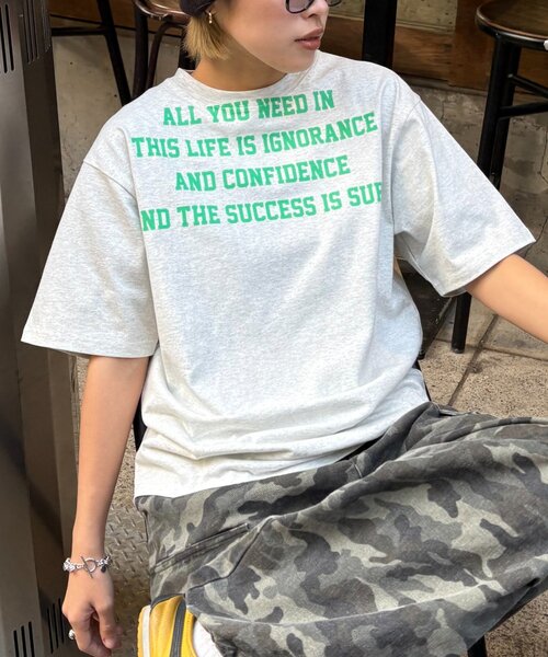 CIAOPANIC TYPY（チャオパニックティピー）の「【UNISEX】レタリングプリントロゴTEE（Tシャツ/カットソー・レディース・ブルー/グレー/ネイビー/ピンク/ホワイト・MEDIUM/LARGE）」の3枚目の写真