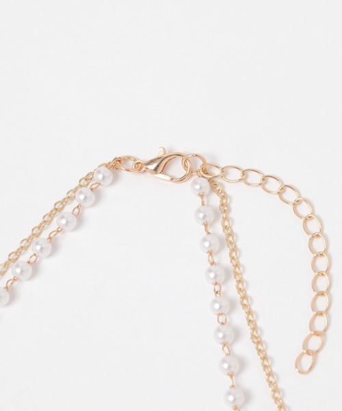 mysty woman（ミスティウーマン）の「パール2重ネックレス  453141（ネックレス・レディース・ゴールド・FREE）」の5枚目の写真