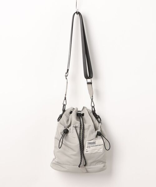 BROWN THEATRE PRODUCTS（ブラウンシアタープロダクツ）の「【SALON de RUBAN / サロン ド ルヴァン】 BROWN THEATRE PRODUCTS 巾着バッグ（ショルダーバッグ・レディース・ライトグレー/ブラック/ベージュ/マスタード・FREE）」の18枚目の写真