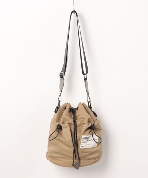BROWN THEATRE PRODUCTS（ブラウンシアタープロダクツ）の「【SALON de RUBAN / サロン ド ルヴァン】 BROWN THEATRE PRODUCTS 巾着バッグ（ショルダーバッグ・レディース・ライトグレー/ブラック/ベージュ/マスタード・FREE）」の19枚目の写真