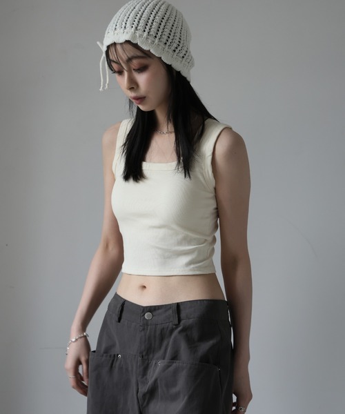 Ulysses(ユリシス)の「【ブラトップ】カップ付きスクエアネックタンクトップ(タンクトップ・レディース・ブラック/グレー/オフホワイト/グリーン/ブラウン・M/L)」の19枚目の写真