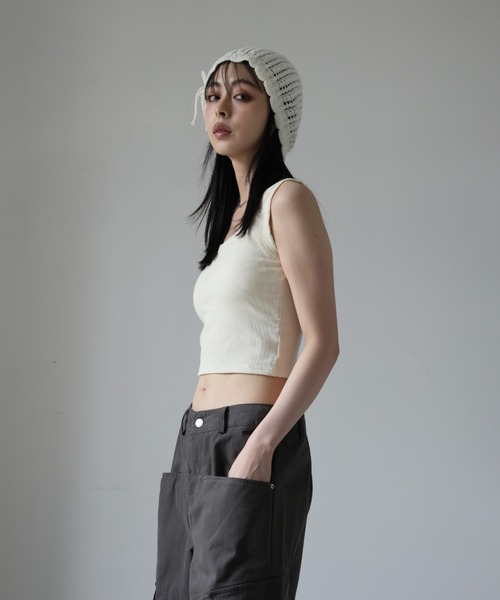 Ulysses(ユリシス)の「【ブラトップ】カップ付きスクエアネックタンクトップ(タンクトップ・レディース・ブラック/グレー/オフホワイト/グリーン/ブラウン・M/L)」の21枚目の写真