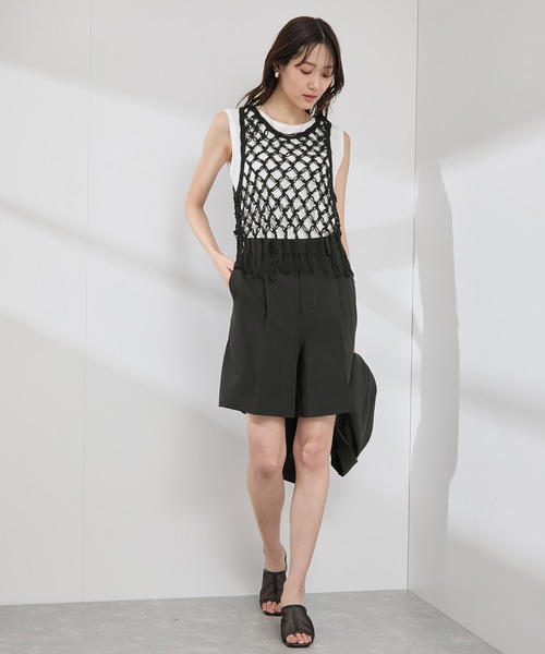 ROPE' PICNIC（ロペピクニック）の「かぎ針ビスチェ×タンクトップセット（ベスト・レディース・ブラック/キナリ・38）」の4枚目の写真