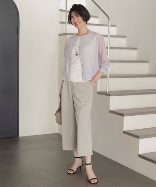 J.PRESS Ladies(J.プレス レディス)の「【洗える】GORIAN TWILL クロップド パンツ(その他パンツ・レディース・ベージュ系/カーキ系/ネイビー系・XS/S)」の7枚目の写真