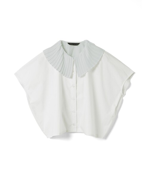 mal. rerereさん ホワイトシャツ　mrzuiro ind 新品未使用 セール】mizuiro ind 襟付きTシャツ（Tシャツ/カットソー