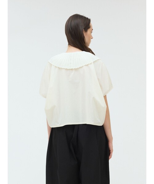 mizuiro ind プリーツ襟ブラウス mizuiro ind プリーツカラーシャツ｜ MARcourt ONLINE STORE