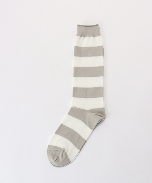 JOURNAL STANDARD LUXE（ジャーナルスタンダード　ラックス）の「COTTON BORDER SOCKS（ソックス/靴下・レディース・ブラック/レッド/グレー/バーガンディー/コバルトブルー・FREE）」の4枚目の写真