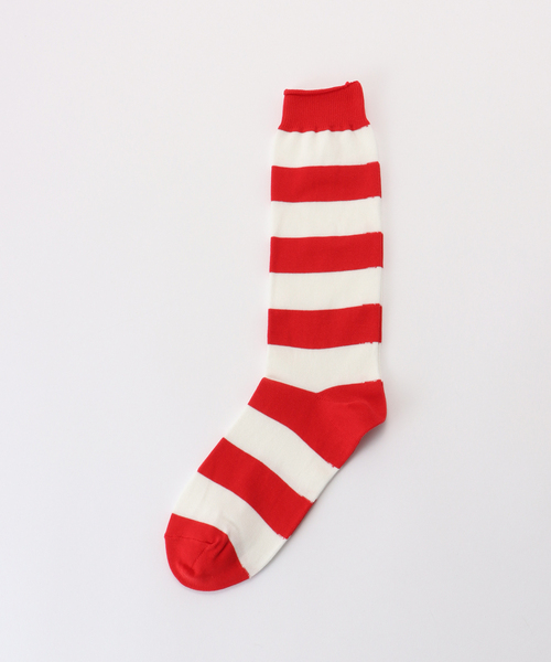 JOURNAL STANDARD LUXE（ジャーナルスタンダード　ラックス）の「COTTON BORDER SOCKS（ソックス/靴下・レディース・ブラック/レッド/グレー/バーガンディー/コバルトブルー・FREE）」の11枚目の写真