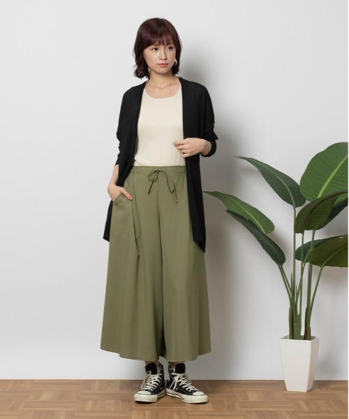 Right-on(ライトオン)の「Other(ソノタ)【レディース】「SARARI」スカンツ(その他パンツ・レディース・ブラック/ホワイト×ブラック/カーキブラウン・M/L/S)」の5枚目の写真
