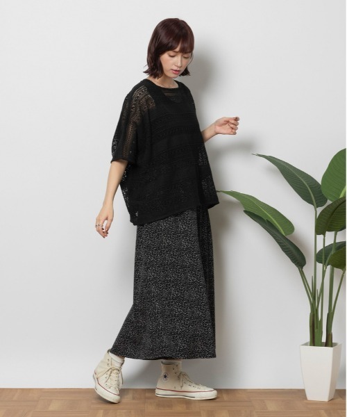Right-on(ライトオン)の「Other(ソノタ)【レディース】「SARARI」スカンツ(その他パンツ・レディース・ブラック/ホワイト×ブラック/カーキブラウン・M/L/S)」の12枚目の写真