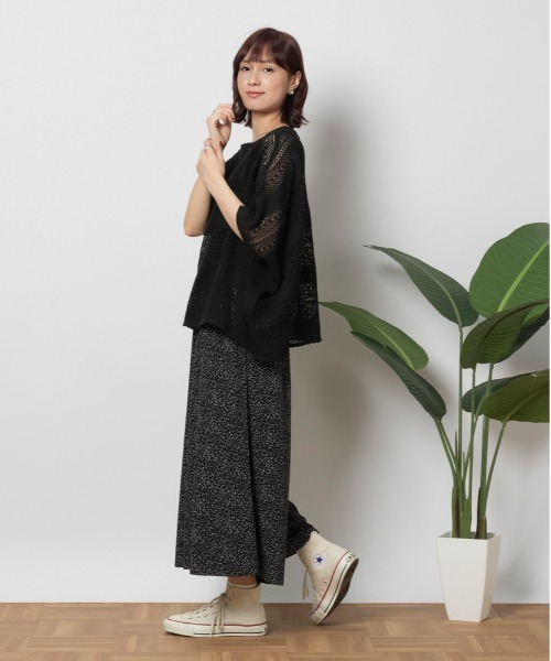 Right-on(ライトオン)の「Other(ソノタ)【レディース】「SARARI」スカンツ(その他パンツ・レディース・ブラック/ホワイト×ブラック/カーキブラウン・M/L/S)」の13枚目の写真