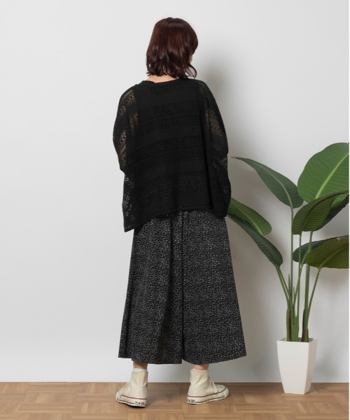 Right-on(ライトオン)の「Other(ソノタ)【レディース】「SARARI」スカンツ(その他パンツ・レディース・ブラック/ホワイト×ブラック/カーキブラウン・M/L/S)」の14枚目の写真
