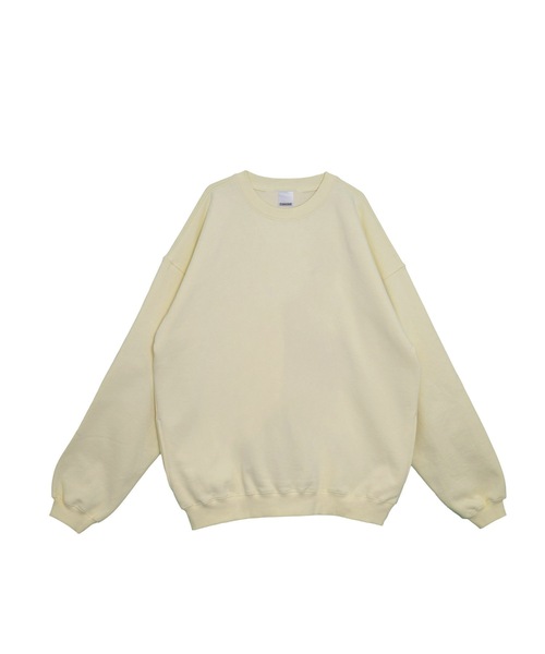 COMMON BASE(コモンベース)の「BLANK B SWEATSHIRT | COMMON BASE(スウェット・メンズ・ブラック/杢グレー/ライトイエロー/スモークピンク・MEDIUM/LARGE/X-LARGE)」の3枚目の写真