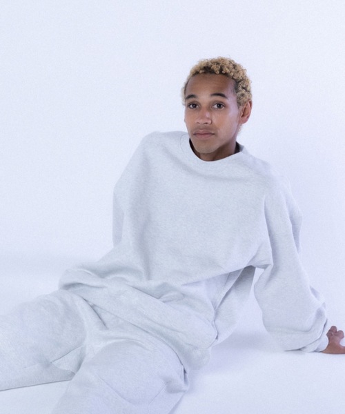 COMMON BASE(コモンベース)の「BLANK B SWEATSHIRT | COMMON BASE(スウェット・メンズ・ブラック/杢グレー/ライトイエロー/スモークピンク・MEDIUM/LARGE/X-LARGE)」の10枚目の写真
