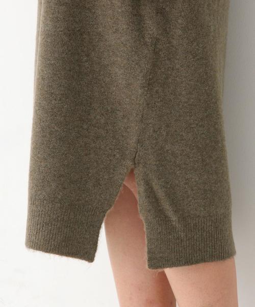 Another Edition（アナザーエディション）の「Vネックハイゲージワンピース/ AEFC V/N HGG OP（ワンピース・レディース・ベージュ/オリーブ/ネイビー・フリー）」の8枚目の写真