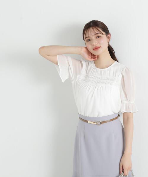 PROPORTION BODY DRESSING（プロポーションボディドレッシング）の「シャーリングパフブラウス / 1215110502（シャツ/ブラウス・レディース・ブルー/ピンク/ホワイト系その他・SMALL/MEDIUM）」の9枚目の写真