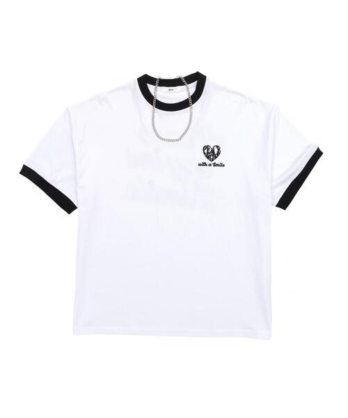 WEGO(ウィゴー)の「WEGO/アクセ付きリンガーグラフィックT(Tシャツ/カットソー・メンズ・ブラック/アッシュグレー/ホワイト・LARGE/MEDIUM)」の22枚目の写真