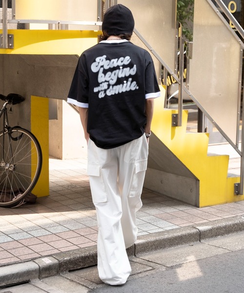 WEGO(ウィゴー)の「WEGO/アクセ付きリンガーグラフィックT(Tシャツ/カットソー・メンズ・ブラック/アッシュグレー/ホワイト・LARGE/MEDIUM)」の17枚目の写真