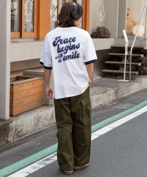 WEGO(ウィゴー)の「WEGO/アクセ付きリンガーグラフィックT(Tシャツ/カットソー・メンズ・ブラック/アッシュグレー/ホワイト・LARGE/MEDIUM)」の21枚目の写真
