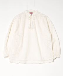 【INDUS luxury for JETSET SOLO PLUS】カットワークレースカフタンブラウス