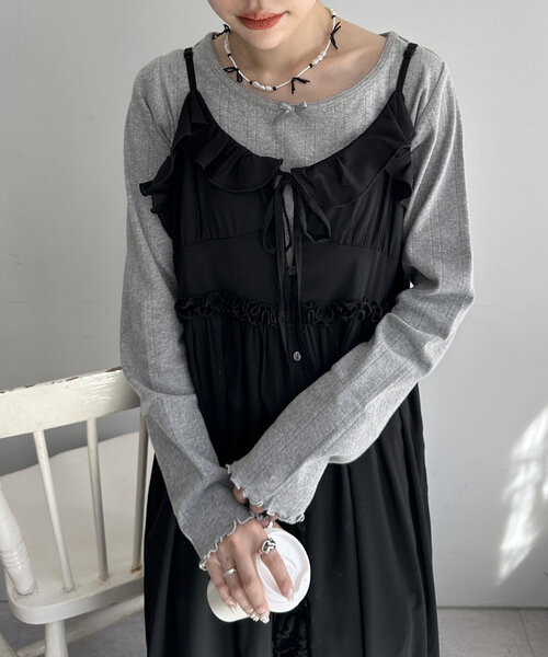 w closet（ダブルクローゼット）の「ビーズリボンネックレス（ネックレス・レディース・オフホワイト・FREE）」の3枚目の写真