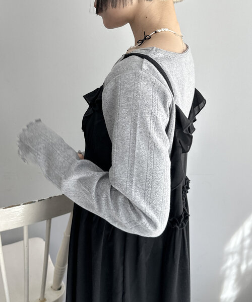 w closet（ダブルクローゼット）の「ビーズリボンネックレス（ネックレス・レディース・オフホワイト・FREE）」の4枚目の写真