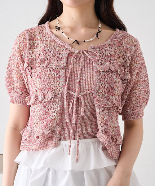 w closet（ダブルクローゼット）の「ビーズリボンネックレス（ネックレス・レディース・オフホワイト・FREE）」の13枚目の写真