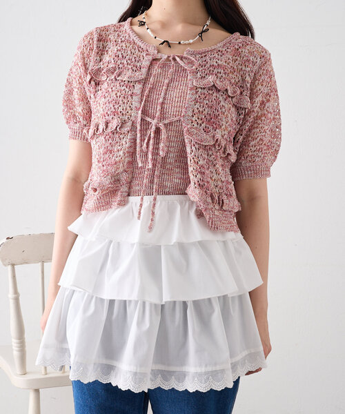 w closet（ダブルクローゼット）の「ビーズリボンネックレス（ネックレス・レディース・オフホワイト・FREE）」の14枚目の写真