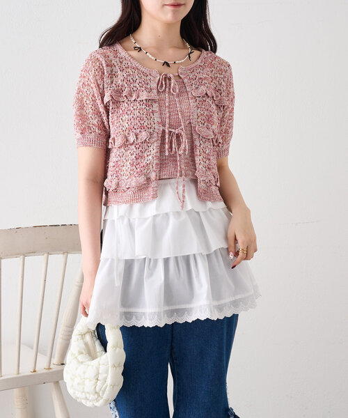 w closet（ダブルクローゼット）の「ビーズリボンネックレス（ネックレス・レディース・オフホワイト・FREE）」の15枚目の写真