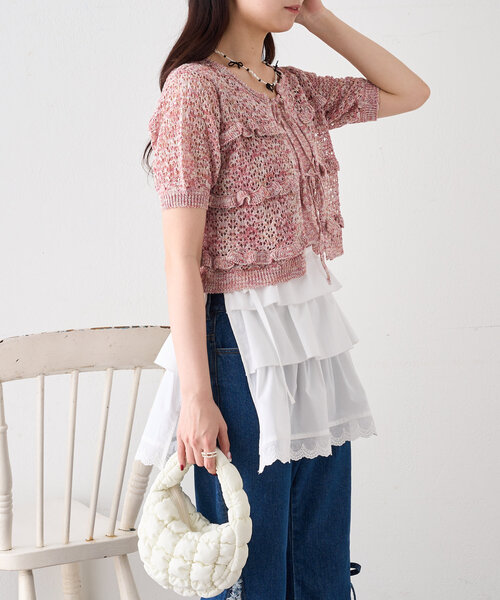 w closet（ダブルクローゼット）の「ビーズリボンネックレス（ネックレス・レディース・オフホワイト・FREE）」の16枚目の写真