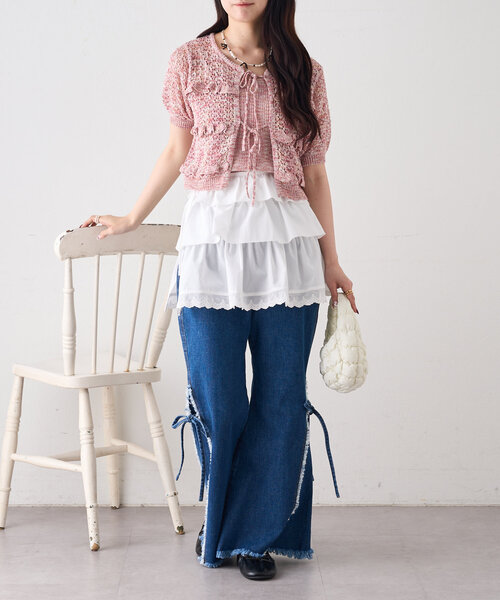 w closet（ダブルクローゼット）の「ビーズリボンネックレス（ネックレス・レディース・オフホワイト・FREE）」の18枚目の写真