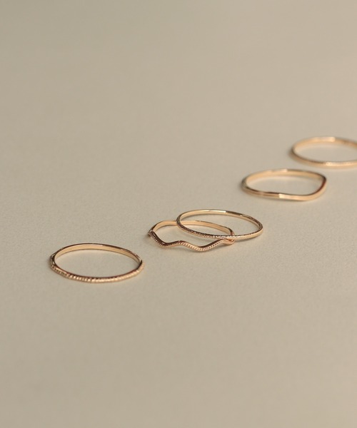K10 layer ring ピンキーリング きざみ（リング）｜NOIR DE POUPEE（ノ 