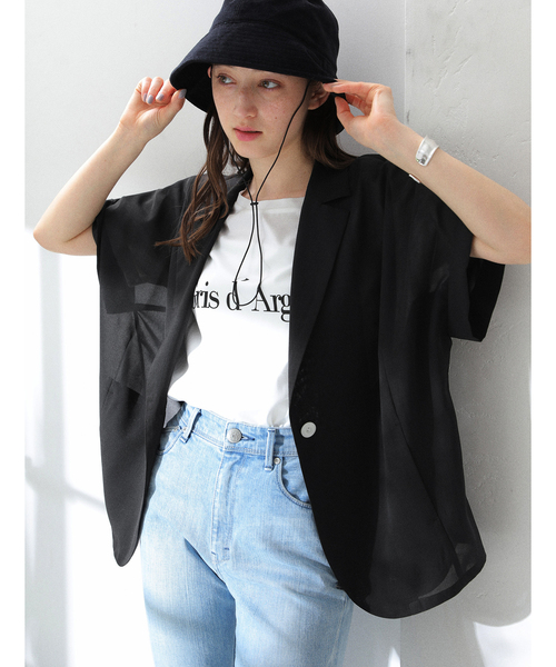 【♡Y♡引っ越し】La TOTALITE ジャケット ブルー La Totalite｜【洗える】ウォッシャブルシアージャケット