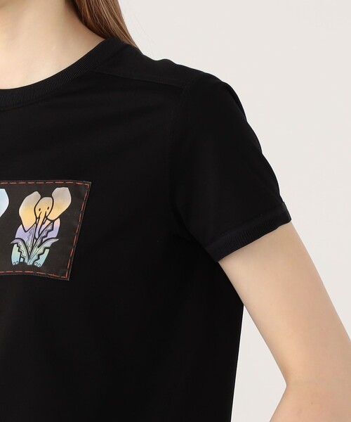 TOMORROWLAND / トゥモローランド スビンコットン ELEPHANTグラデーションプリントTシャツ CABaN ドライスビンコットン ELEPHANTマーチエンブロイダリーT