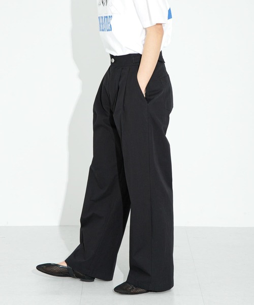 パンツ sa-ru セール】ワイドストレートアジャストタックパンツ（その他パンツ