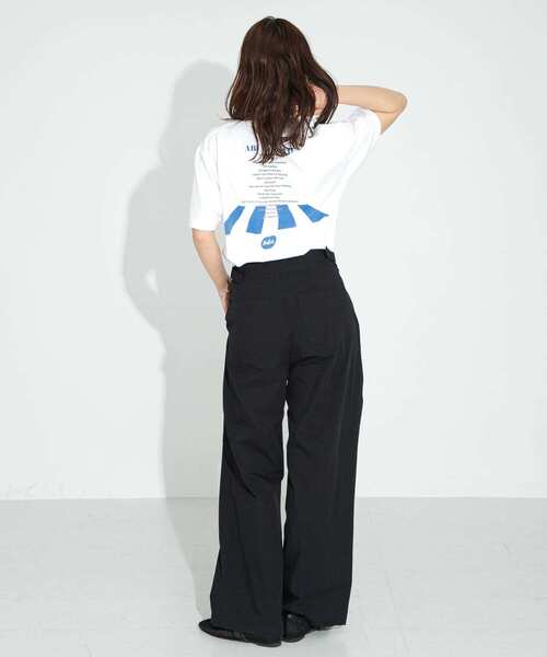 URBAN RESEARCH Sonny Label（アーバンリサーチサニーレーベル）の「ワイドストレートアジャストタックパンツ（その他パンツ・レディース・ベージュ/ブラック・36/38）」の10枚目の写真