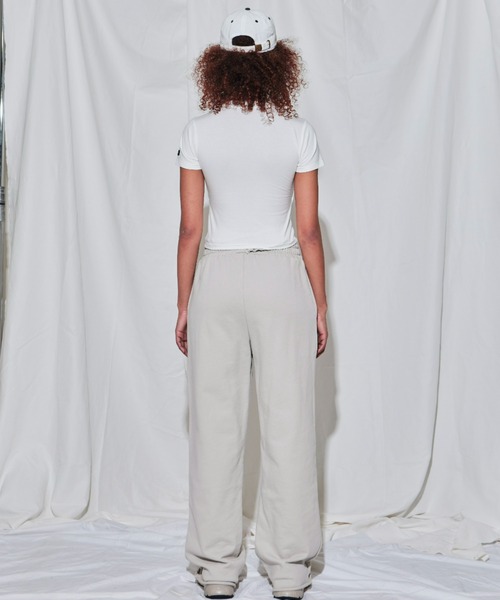 FIG&VIPER（フィグアンドバイパー）の「XウエストlogoスウェットPT（スウェットパンツ・レディース・ライトグレー/ブラック/ライトピンク・FREE）」の9枚目の写真