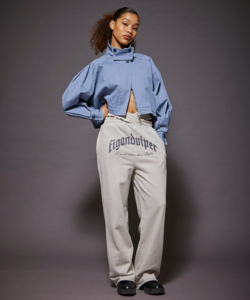 FIG&VIPER（フィグアンドバイパー）の「XウエストlogoスウェットPT（スウェットパンツ・レディース・ライトグレー/ブラック/ライトピンク・FREE）」の12枚目の写真