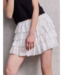 GYDA | Mix material フリルデザインショートパンツ(その他パンツ)