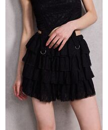 GYDA | Mix material フリルデザインショートパンツ(その他パンツ)