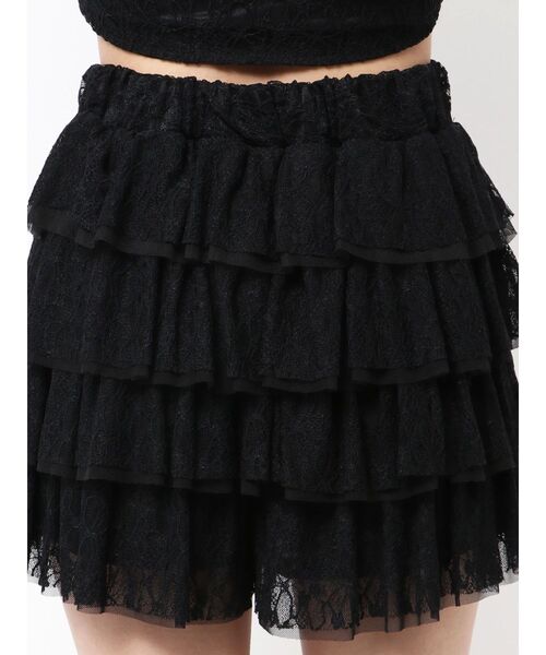 GYDA（ジェイダ）の「Mix material フリルデザインショートパンツ（その他パンツ・レディース・オフホワイト/ブラック/その他1・FREE）」の22枚目の写真