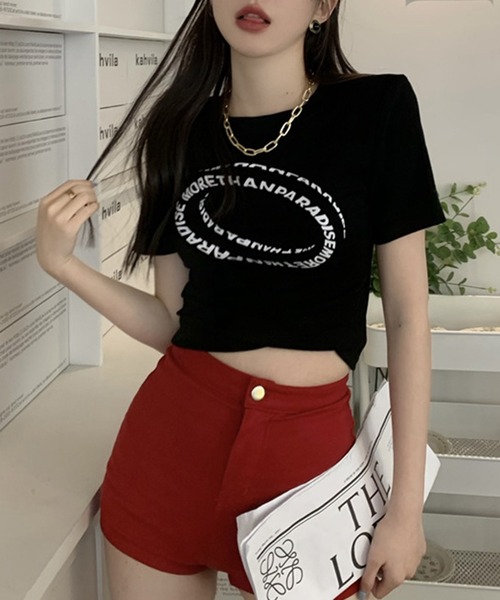 WESTSEA(ウエストシー)の「ロゴプリント ショート丈 半袖Tシャツ(Tシャツ/カットソー・レディース・ブラック/ホワイト・M/L)」の9枚目の写真
