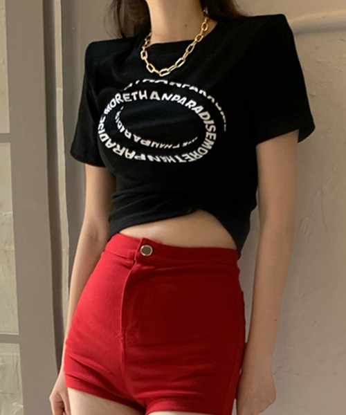 WESTSEA(ウエストシー)の「ロゴプリント ショート丈 半袖Tシャツ(Tシャツ/カットソー・レディース・ブラック/ホワイト・M/L)」の12枚目の写真