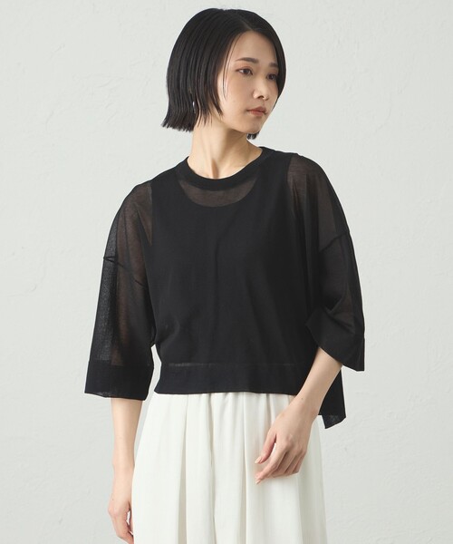 CAST:（キャストコロン）の「【イチオシ】シアーニットプルオーバー（ニット/セーター・レディース・ホワイト/オレンジ/ブラック・M）」の16枚目の写真