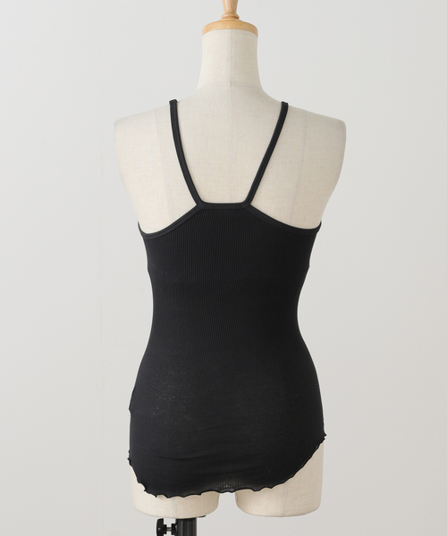 HAKUJI（ハクジ）の「【HAKUJI/ハクジ】Twist cotton bra TT：タンクトップ（その他アンダーウェア/インナー・レディース・アイボリー/ブラック・FREE）」の4枚目の写真