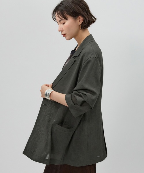 セール】シアーシャツジャケット（テーラードジャケット）｜BABYLONE